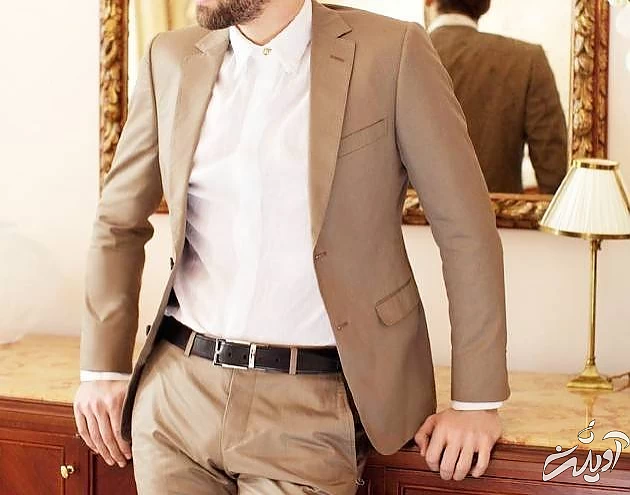 ست کت شلوار کرم کت شلوار خاکی تیره